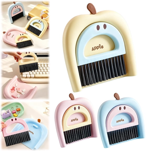 Wyihui Mini Dustpan and Brush Set, Small Broom and Dustpan Combo for Desktop Keyboard Cleaning, Dustpan Brush for Tabletop Countertop