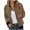 Khaki, variant on shqvo Women's Casual Zip Up Bomber Jacket Long Sleeve Coat Stand Collar Fall Jackets Lightweight Outerwear Tops