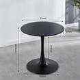 thumbnail image 6 of Glavbiku 31.5" Wood Tulip Table Mid-century Round Dining Table for Dining Room,Coffee Table,Black, 6 of 10