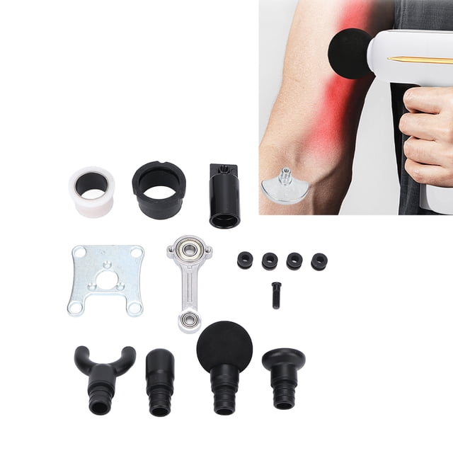 Pistola De Masaje Muscular, Cabezales Reemplazables, aleación De Aluminio, 4 Cabezales Diferentes Para Masajeador De Fascia De Tejido Profundo