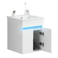 thumbnail image 6 of Wall Mounted Bathroom Vanity, 16" With Sink, White, Modern Appearance, Large Storage In Small Space, Radar Sensing Indicator Kit Fashion, Ample Controller, 6 of 7