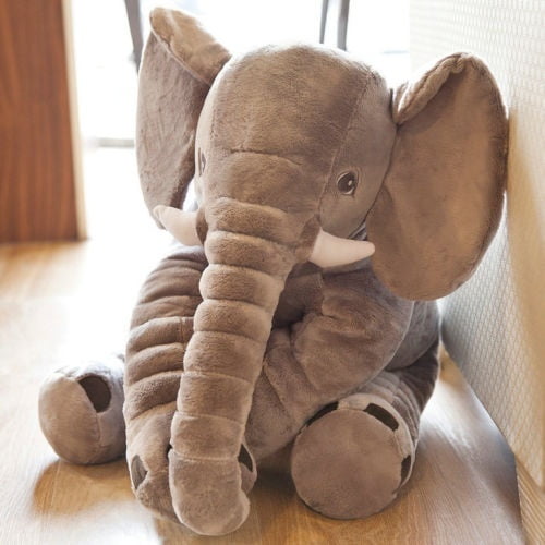 Soft Plush Stuff Toy Baby Children Elephant Lumbar Pillow Long Nose Doll Pillow 