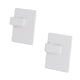 thumbnail image 4 of 2 ganchos de metal de diseño cuadrado para refrigerador de oficina. Blanco, 4 of 9