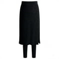thumbnail image 2 of VOOPET Women Two Pieces Pencil Skirt With Leggings High Waist Winter Warm Fleece Long Bodycon Fake Skirt Pants, 2 of 5