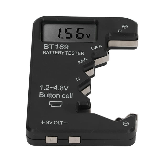 Battery Capacity Checker, Battery Tester Meter Digital Display Tool for AA AAA C D N 9V 6F22 1.5V 3V Button Batteries with Lightweight Compact Design
