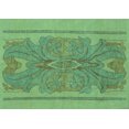 thumbnail image 1 of Ahgly Company Machine Washable Indoor Rectangle Abstract Turquoise Blue Modern Area Rugs, 4' x 6', 1 of 4