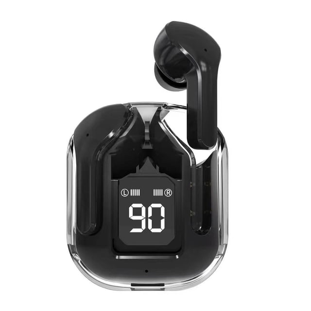 Audífonos inalámbricos Audífonos digitales transparentes 5.3 compatibles con Bluetooth (negro)