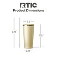 thumbnail image 5 of RTIC 20 oz Ceramic Lined Everyday Tumbler, Spill-Resistant Straw Lid, Sunlight Glitter, 5 of 9