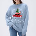 thumbnail image 2 of Danhjin Christmas Sweater Tops for Women Print Oversized Crew Neck Long Sleeve Fall Winter Pullover Shirts Fashion Comfy Soft Loose Cozy Loungewear Outdoor Knitwear Blouses, 2 of 7