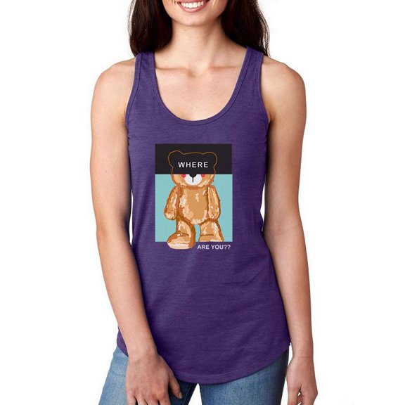 Where Are You Bear? Racerback Tank Women -Image by Shutterstock, Female x-Large