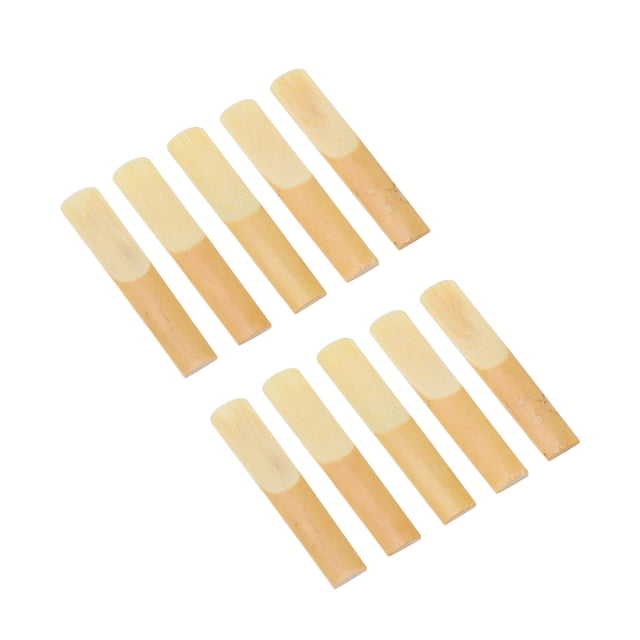 B Roseaux Plats pour Clarinette, 10 Pcs 2.5 Résistance Durable Vibration Écologique Ensemble de Roseaux pour Instruments à Bois