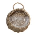 thumbnail image 1 of Cesta de flores de ratán hecha a mano montada en la pared para decoración de contenedores de flores secas, 1 of 5