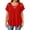 Red*, variant on RUTAYY Women's T-Shirt Elegant Plus Size V-Neck Short Sleeve Tee Shirts Solid Color Strap Detail Casual Tops Fashion Seaside Tees