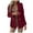 Wine, variant on ZZwxWA Casual Blazer for Women's Leopard Print Color Block Cardigans Lapel Open Front Jackets Business Work Office Suit