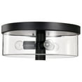 thumbnail image 5 of Nuvo Lighting Clarksville - 15 Inch Flush Mount - Matte Black with Clear Glass, 5 of 5