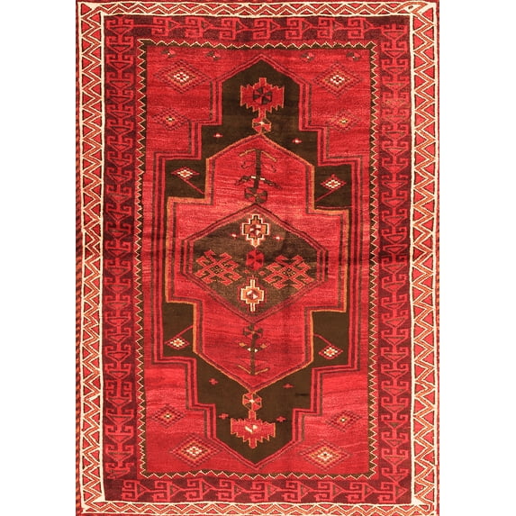 Ahgly Company Indoor Rectangle Persian Orange Traditional Area Rugs, 2' x 5'