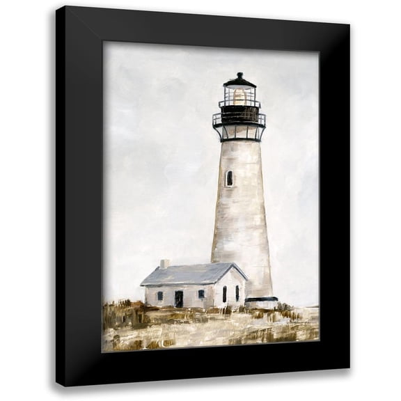 Harper, Ethan 11x14 Black Modern Framed Museum Art Print Titled - Rustic Lighthouse II