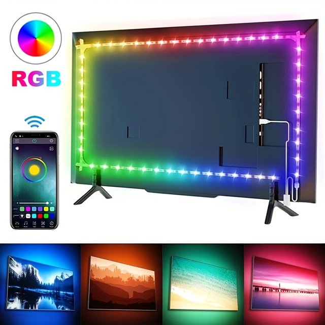 Tira de luces LED USB DC5V 5050 RGB con control infrarrojo y cambio de color de 24 teclas para decoración de habitaciones, fiestas navideñas