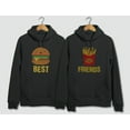 thumbnail image 5 of Best Friends Set BFF Hoodies Set Burger & Fries Junk-food Matching Couple Hoodie Burger Black X-Large / Fries Black Large, 5 of 6