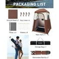 thumbnail image 5 of KingCamp Shower Tent, Portable Camping Bathroom Tent with 5 Gallon Solar Heated Bag, Outdoor Privacy Changing Room Tent, Privacy Shelter for Toilet, Dressing Outdoor Camping, Hiking, 5 of 9