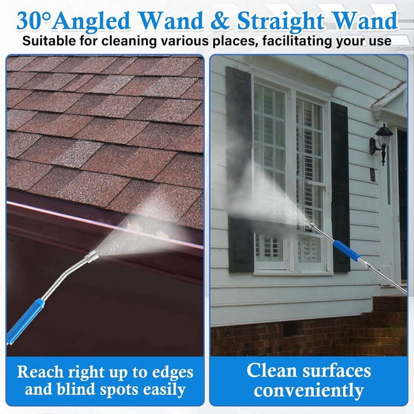 Pressure Washer Extension Wand 17 Inch,30 Degree Curved Pressure Washer Wand for Gutter, 1/4Inch Quick Connect, 2 Pack