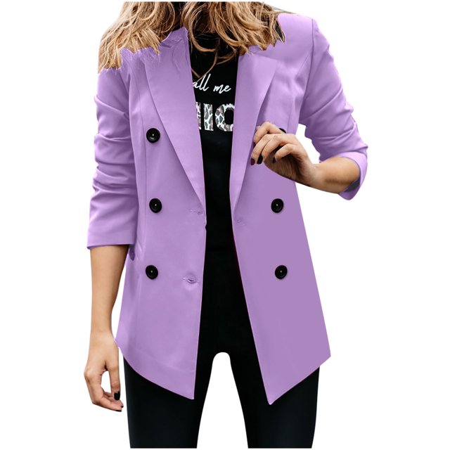 CEHVOM Women Thin Button Long Sleeve Tops Blouse Shirt Spring Models Solid Small Suit Top Clearance