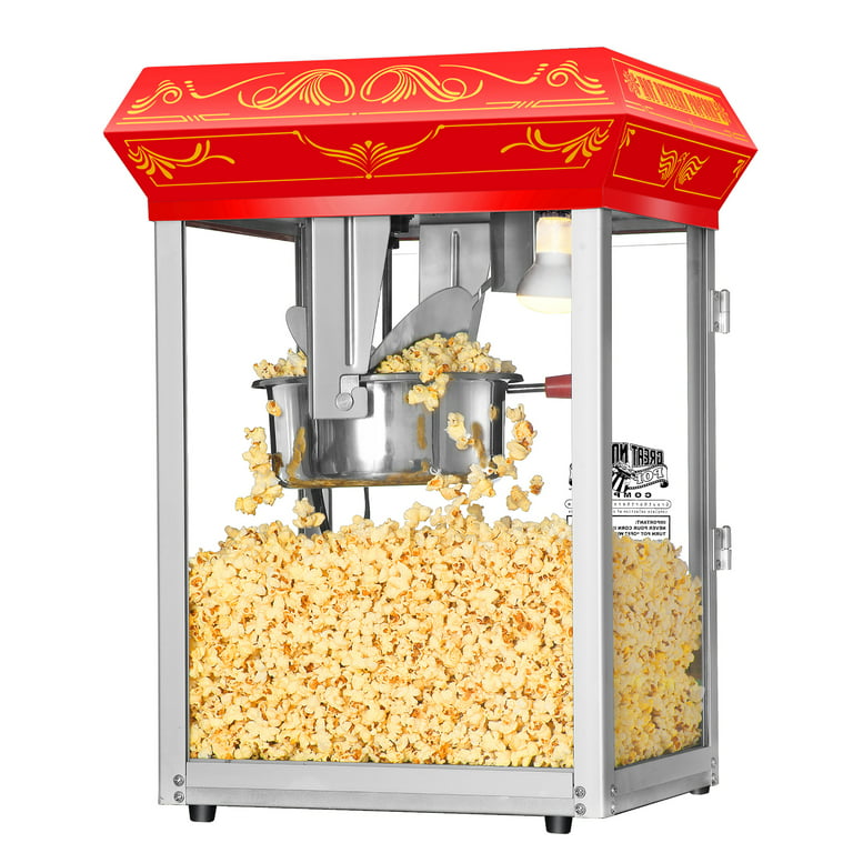 Great Northern Good Time 8 oz. Red Countertop Popcorn Machine