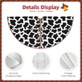 thumbnail image 3 of Defioc Cow Print Black White for Christmas Tree Skirt Snowman Xmas Tree Skirt Farmhouse Christmas Decorations Tree Mat for Holiday Party Decor-30", 3 of 6