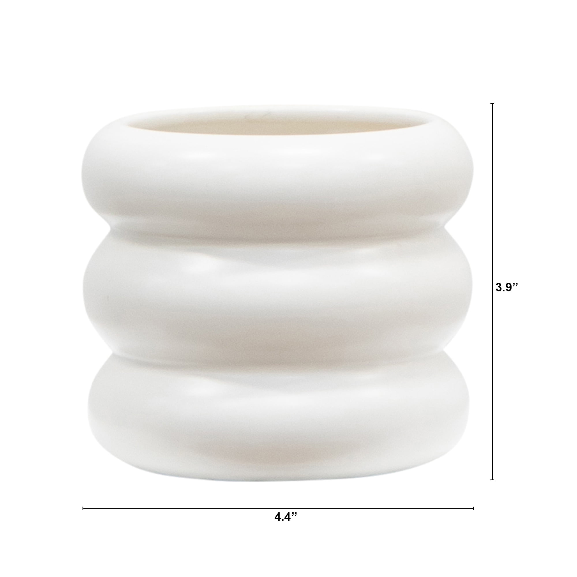Mainstays 4 in White Ceramic Bubble Planter