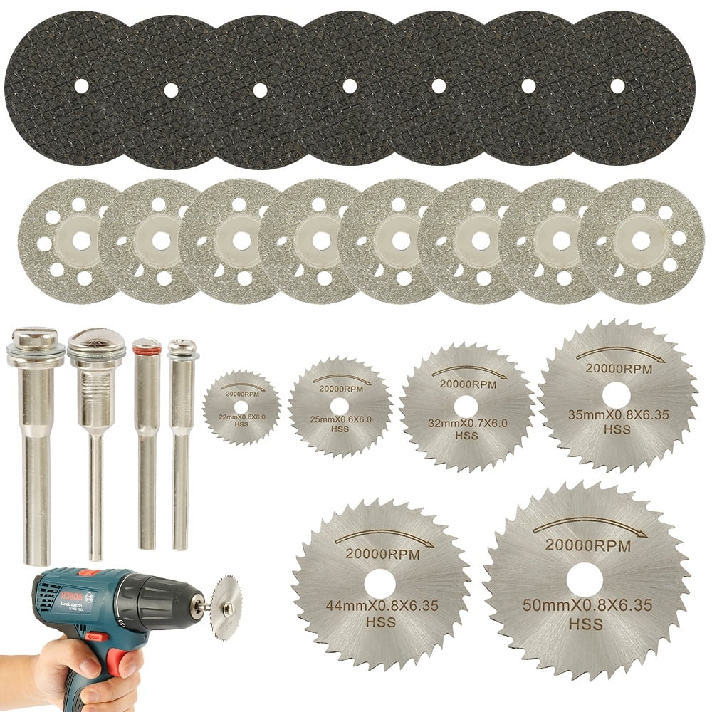 30x Cutting Wheels Set For Mini Drill Dremel Rotary Tool Accessories & Mandrel 