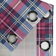 thumbnail image 4 of Ambesonne Plaid Grommet Curtain, Pink and Blue Tartan, 50" x 108", Blue Pink Grey, 4 of 6