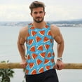 thumbnail image 6 of KLL Cartoon Watermelon Print Men's Muscle Gym Workout Stringer Tank Tops Bodybuilding Fitness T-Shirts Tank Tops Men-4X-Large, 6 of 7
