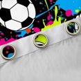 thumbnail image 4 of Manfei Boys Soccer Sports Curtains Pack of 2 (42x84 Each), Cartoon Football Rugby Curtains Blackout, Artwork Graffiti Splash Bedroom Curtains, Blackout Curtains Room Decor, 4 of 6