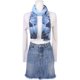 thumbnail image 2 of BUFANDA FLORAL DE GASA PARA MUJERES INSPIRE CHIC, LIGERA Y SUAVE, CHAL LARGO PARA LA CABEZA, BUFANDAS PARA TODAS LAS TEMPORADAS 59.1x18.9" Azul, 2 of 6