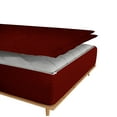 thumbnail image 3 of Zipper Fitted Sheet, (Twin Size 39x75) 8 Inch Deep Pocket, 100% Egyptian Cotton, 800 TC, Stripe Burgundy Color., 3 of 7