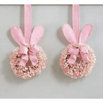 thumbnail image 5 of JEWLALO 9" Pink Easter Bunny Wreath with Burlap Ribbon, Set of 2, Spring Floral Easter Wreaths for Kitchen Cabinets, Windows, and Walls, Spring Easter Decors, 5 of 6