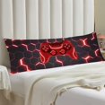 thumbnail image 2 of Game Controller Body Pillow Cover for Boys Gifts Gamer Gaming Pattern Pillow Case Protector with Zipper Decorative Long Pillowcases Soft Cushion Covers for Bedroom,Couch,Sofa 20"x54",Red, 2 of 5