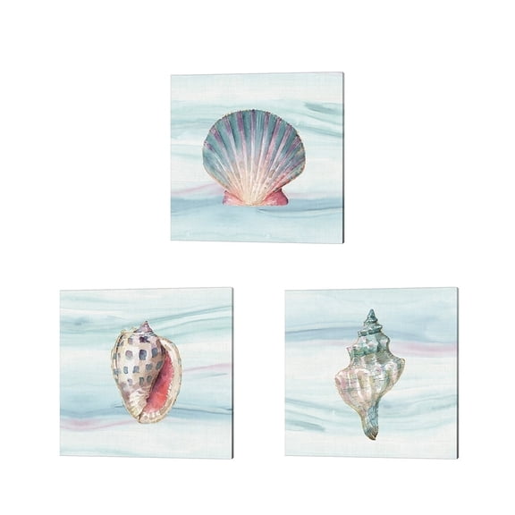 Metaverse Lisa Audit 'Ocean Dream no Filigree' Canvas Art (Set of 3)