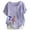 Purple, variant on Women Summer Tops Women's Printed Round Neck Raglan Sleeve Hem Slit Loose Short Sleeve Button Decoration Shirt Womens V Neck Undershirt Pack Sliders for Girls Long Exercise Low Cut Top Purple 5XL