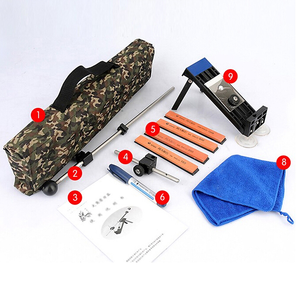 Professional Kitchen Sharpening Kit with Angle Guide for Precise Edge Sharpeners and Easy Blade Maintenance