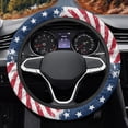 thumbnail image 3 of Yuyamidu American Flag Steering Wheel Cover Flannel Car Wrap Cover Sweat Absorption Auto Steering Wheel Protector Accessories for Most Cars Sedans, 4th of July, 3 of 7