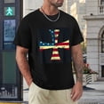 thumbnail image 4 of Knights Templar Vogue Men's Cotton Short Sleeve HD Print Tee for Casual T-Shirt Crew Neck Top Black S, 4 of 7