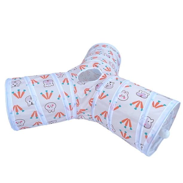 Túneles de conejito, tubos de juego de 3 vías, juguetes de conejos plegables, escondite de animales pequeños para conejos, conejitos, conejillos de Indias, Chinchilla, planeador de azúcar XianweiShao 9024715120946