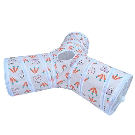 ShenMo Bunny Tunnels 3 Way Play Tubes Collapsible Rabbits Toys Small