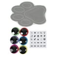 thumbnail image 2 of Buttons 6pcs Dog Communication Buttons Interactive Cat Dog Talking Buzzers Set Pet Training Buttons with Mat and Sticker, 2 of 7