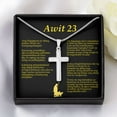 thumbnail image 2 of Collier Croix Psaume 23 Tagalog Awit 23 avec Pendentif en Acier Inoxydable, 2 of 7