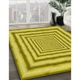thumbnail image 3 of Ahgly Company Machine Washable Indoor Round Transitional Banana Yellow Area Rugs, 5' Round, 3 of 7
