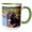 Green/White, variant on 3drose, Portrait of a Leonberger., 11oz Magic Transforming Mug