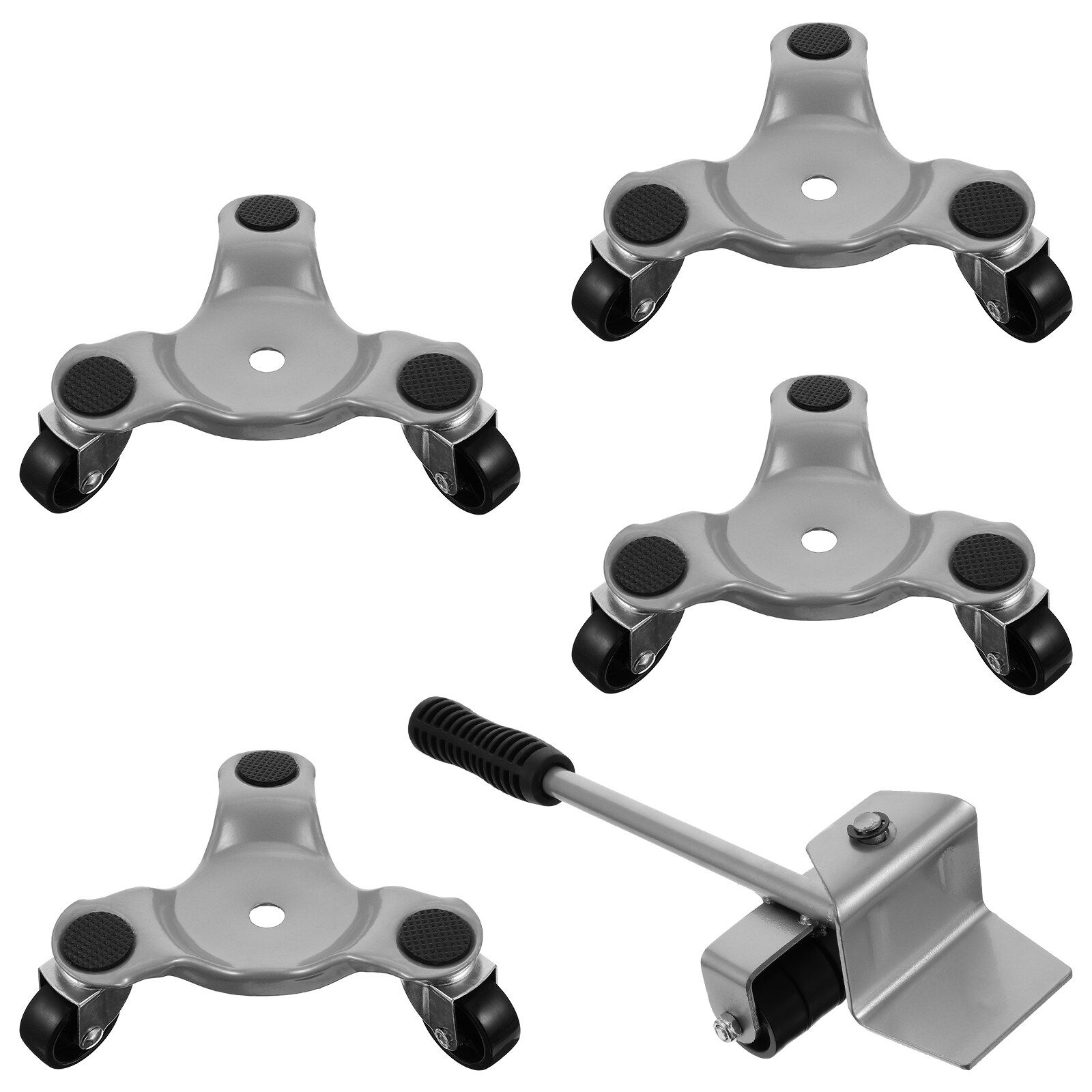 5Pcs Heavy Furniture Lifter Move Tool Set with 4 Slider Roller and 1 Lifting Rod