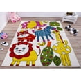 thumbnail image 2 of Ladole Rugs Cartoonish Style Animals Theme Made in Europe Indoor Kids Area Rug Carpet in Cream-Multi, 6x9 (6'2" x 9'2", 190cm x 280cm), 2 of 6